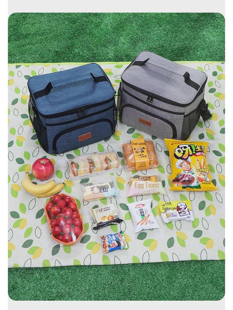Cross-Border Leak-Proof PEVA Lunch Box Bag: Thick, Large Capacity, Portable & Insulated for Outdoor Use