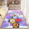 "Colorful Cartoon Animal Characters On Purple Background Carpet Rug" Suitable for Use As an Anti-slip for Living Room Bedroom Sofas