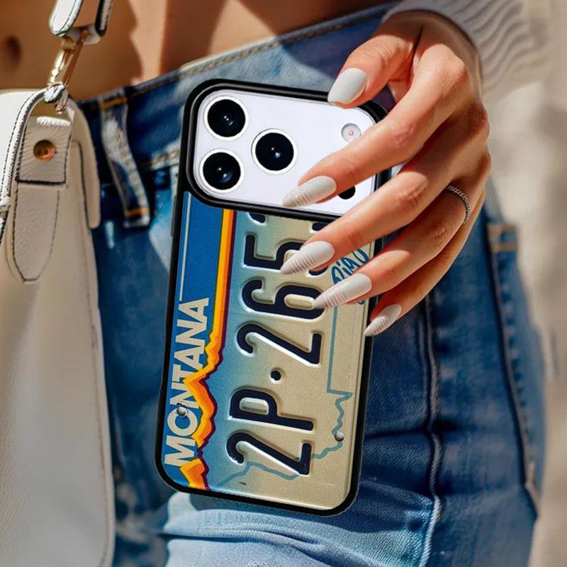 License Plate Phone Case For iPhone 17 Air 14 15 13 12 Max Cover For Apple 16e 11 Pro Max Plus Coque