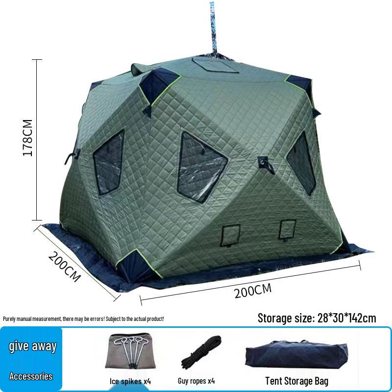 Windproof Cotton Winter Fishing Tent - Thickened for Cold Protection