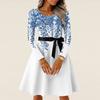 Women's Casual Fashion Long Sleeve  Vintage Long Dresses