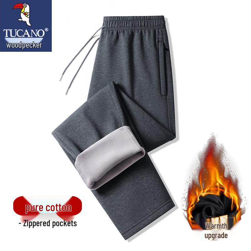 TUCANO Men's Fleece-Lined Straight Leg Casual Pants