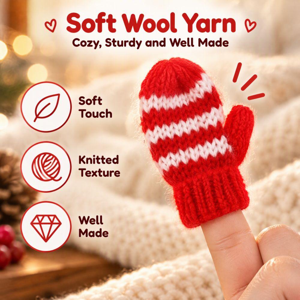 Mini Mini Knit Mittens Tiny Doll Accessories Accessories Tiny Yarn Gloves Craft