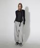 CHICKS Side-Tuck Balloon Sweatpants Melange