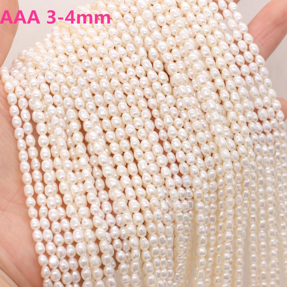 1 Sträng DIY Risformade Pärlor 2-7mm För Smyckestillverkning DIY Halsband Armband Örhängen Tillbehör Kedja 36cm
