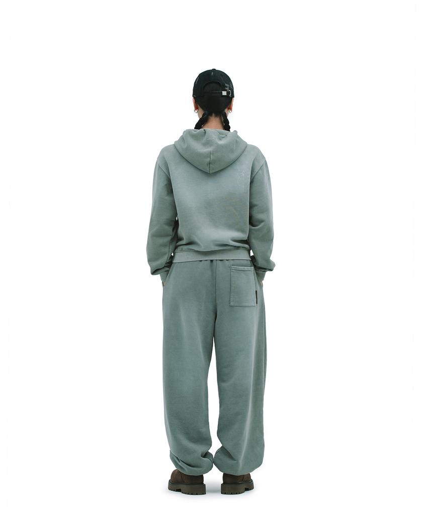 Defgarments Pig Brushed Hood Zipup [Khaki]