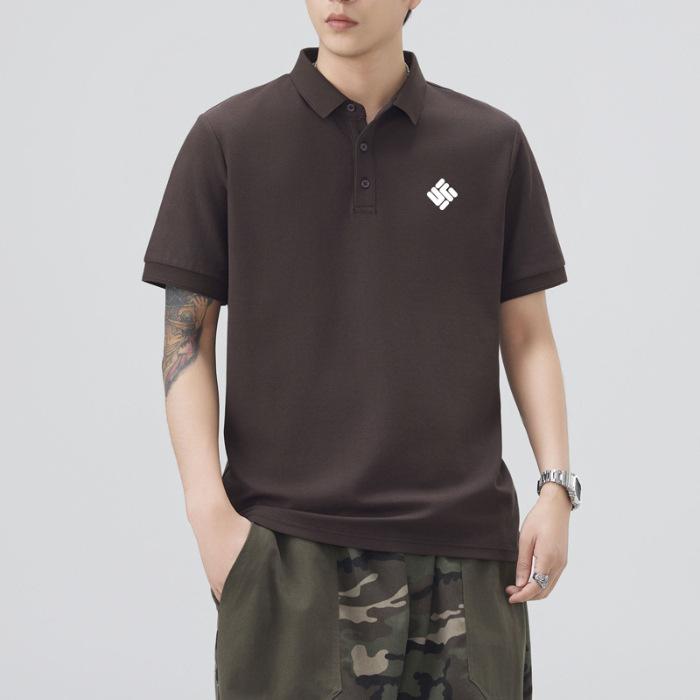 Summer Thin Three-dimensional Silicone Printed Short-sleeved POLO Shirt Men's T-shirt Top