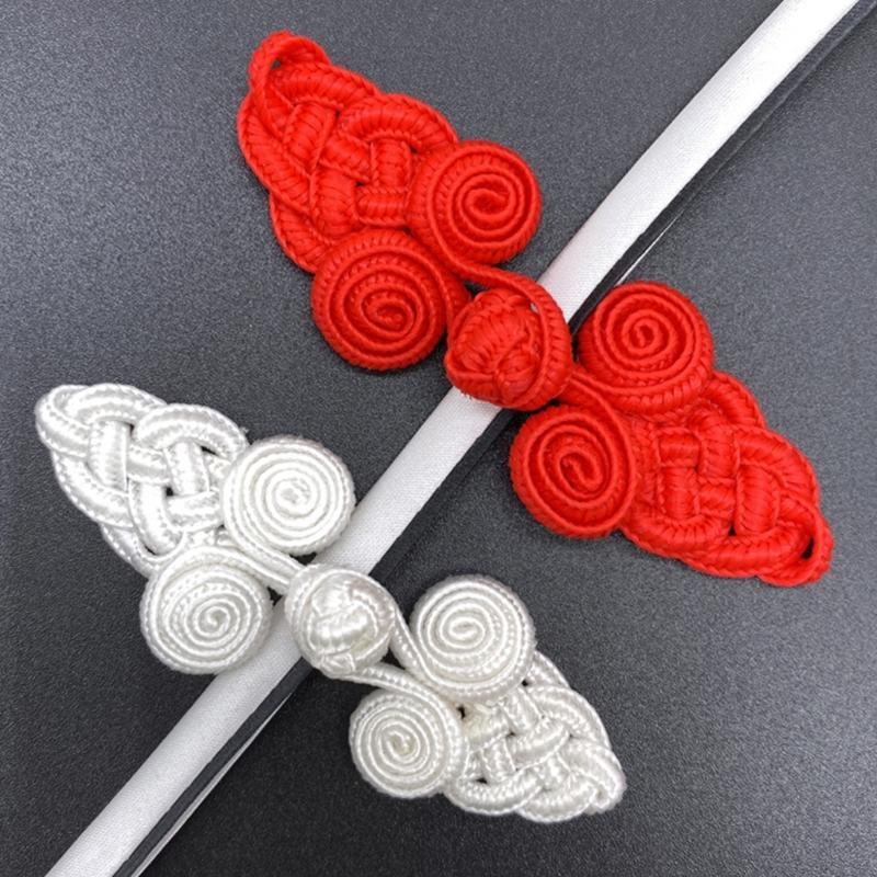 Handgefertigtes Erdbeer Chinesisches Cheongsam Knotenverschluss Bandverschluss Kostüm Tang Shirt Anzug DIY Nähen Handwerk