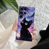 Funny Cartoon Cat Phone Case S25Ultra For Samsung Galaxy S25 S24 S23 S21 Ultra S20 FE S22 Plus A35 A55 S24FE 5G Case Clear Cover