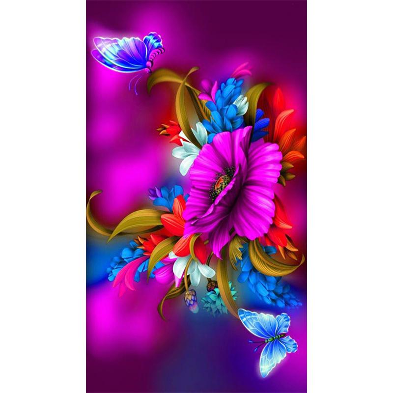 Diamond Painting Passionate Diy 5d Pretty Flower Diamond Embroidery Cross Stitch Kit Rhinestone Mosaic Home Decor