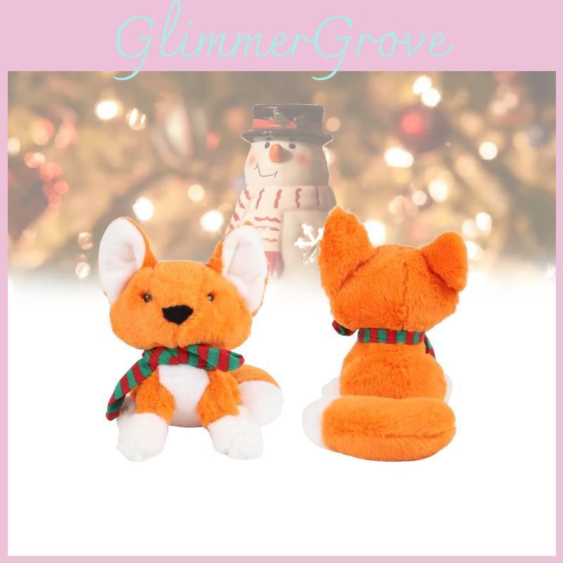Scarf Fox Christmas Plush Toy Girl Children Birthday Holiday Gift Decorated Doll