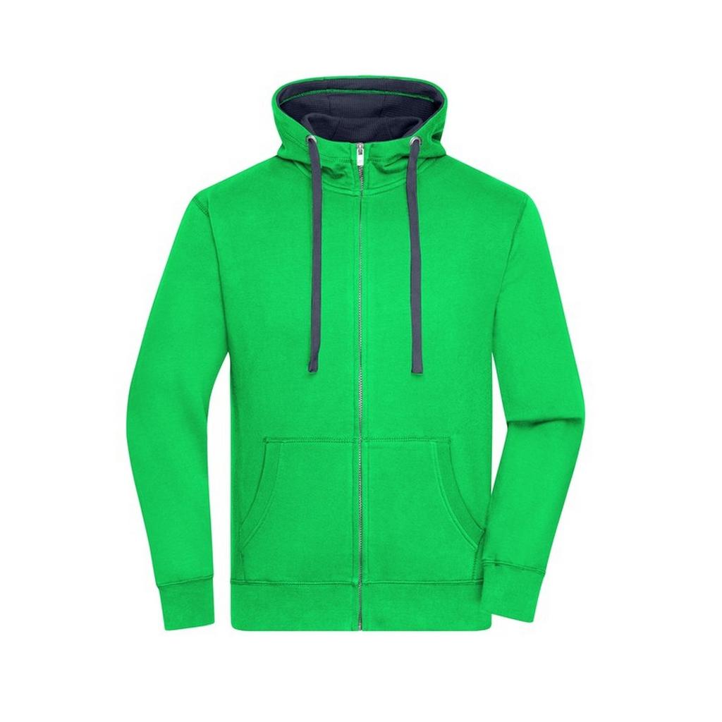 James and Nicholson Mens Lifestyle Full Zip Hoodie