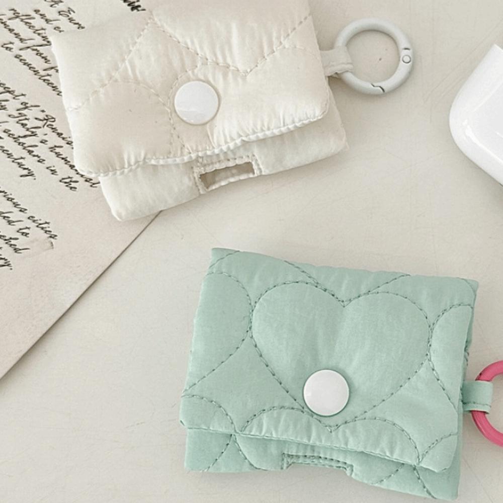 Balletcore Heart Earphone Bag Korean Style Bluetooth Headset Earphone Case  Gifts