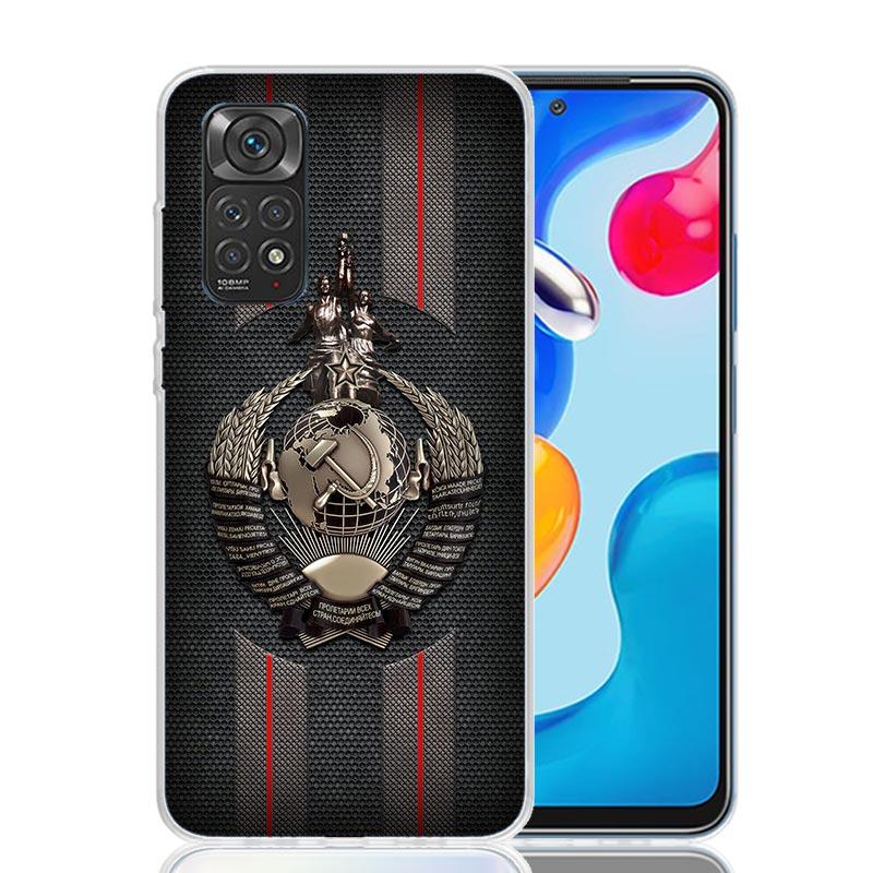 Russia Vintage USSR Communism Phone Case For Xiaomi Redmi Note 15 14 13 12S 12 Pro Plus 11S 11E 11 11T 10S 10 Art Soft Pattern C