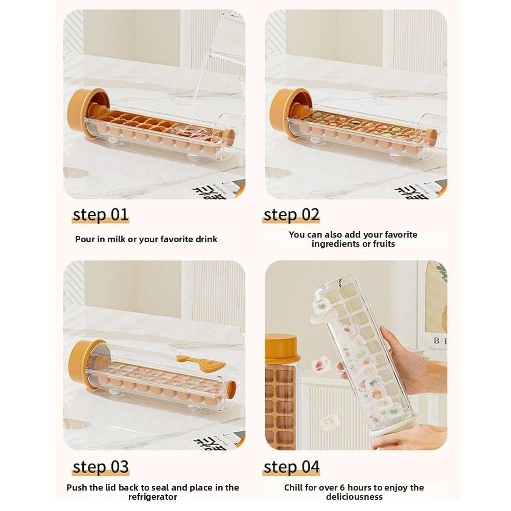 Twist Release Ice Cube Mold Food Grade Easy Demould DIY Ice Cube Vertical Design Space Saving Ice Making Box Whiskey Cube