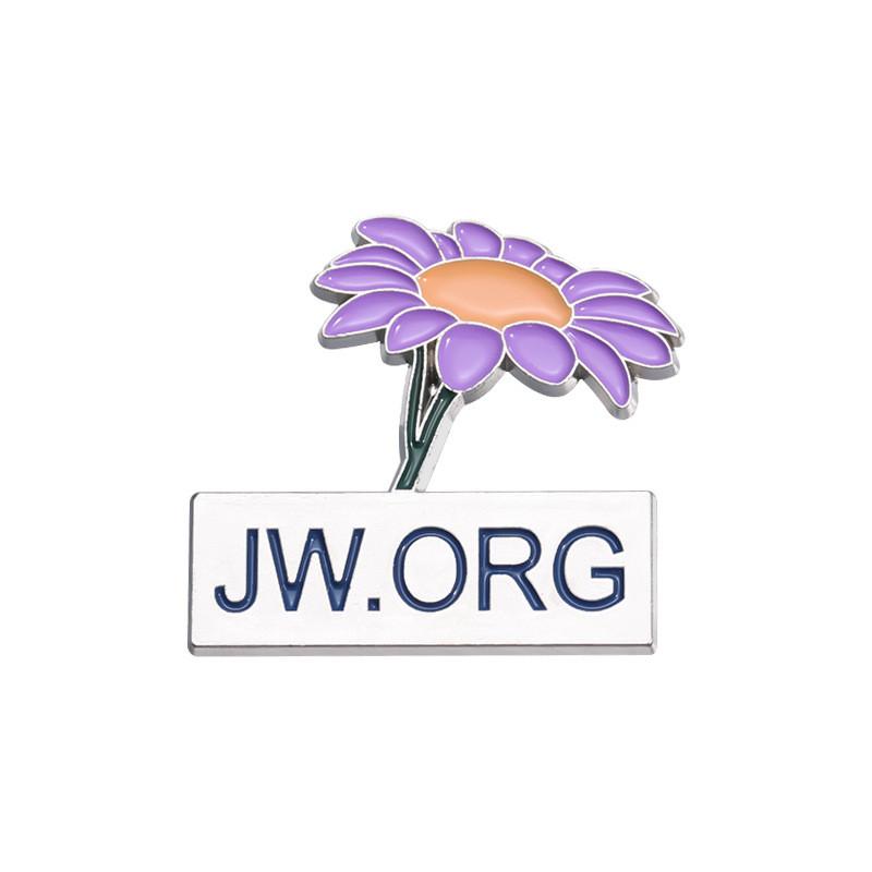 Jworg Flower Colorful Badge Distinctive Plant Design Flexible Decoration Pin For All Use