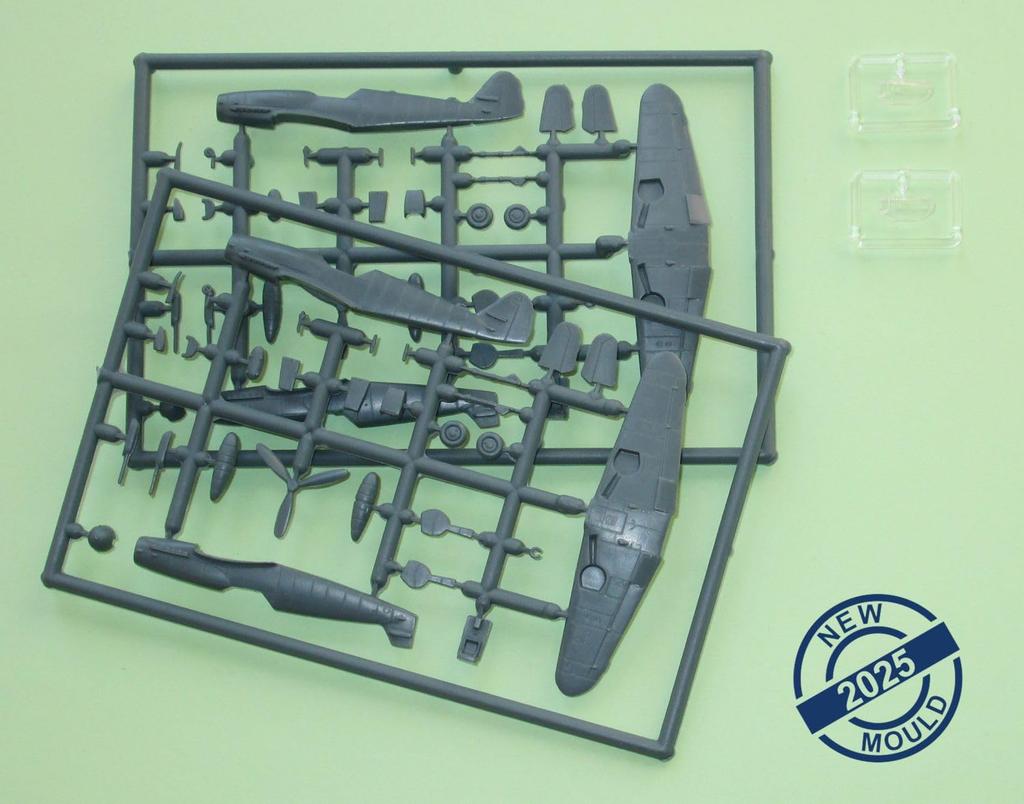 Mark I 1/144 Bf109G-10 „Späte Gustav“ (2 Kits) Plastikmodellbausatz MKM 144072N (Flugzeug)