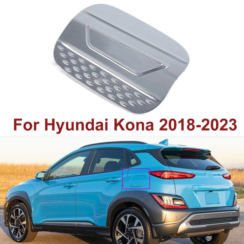 Chrome Car Fuel Lid Petrol Gas Tank Cover Trim For Hyundai Kona 2018-
