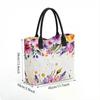  Watercolor Floral Tote Bag Large Capacity Casual Women Handbag for Daily Shopping Travel