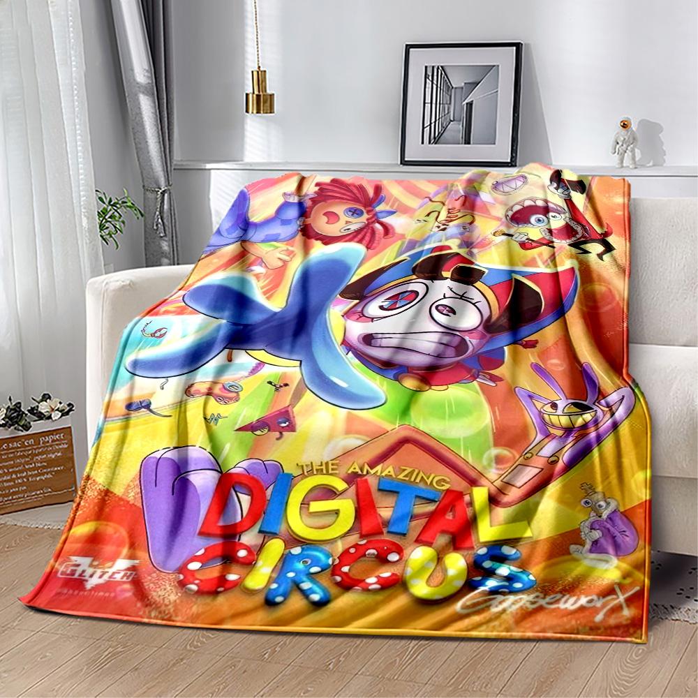 Digital Circus Blanket Soft Warm Cozy Great for Office Chair Picnics Couch Four Seasons Universal Modern Style Best Holiday Gift for Friends Family