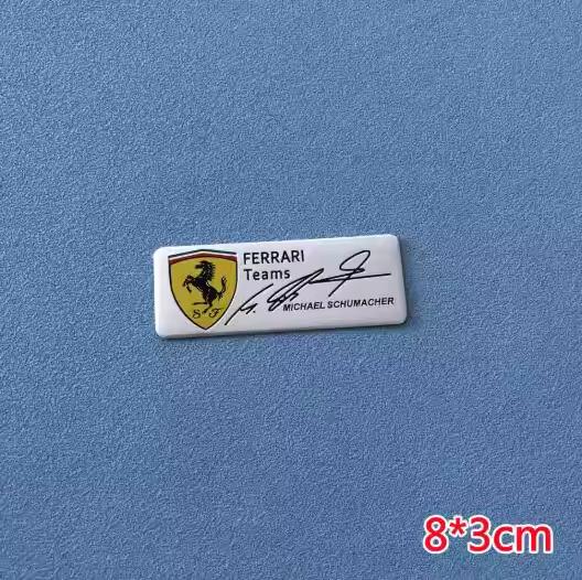

Алюминиевая автомобильная наклейка с рисунком Ferrari, Декаль, Покрытие, Значок, Аксессуары, Запасная часть, Декаль для стайлинга автомобиля, Для команд Ferrari, Автоаксессуары