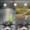 Waterproof Motorcycle Phone Holder 360 Rotation Motorcycle Scooter Smartphone Holder With Rain Cover Phone Holder For Motorcycle Rearview Mirror Up To