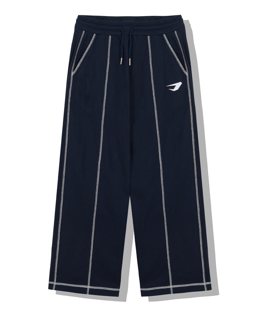 DRIX Overlock Stitch Sweat Wide Pants_Navy