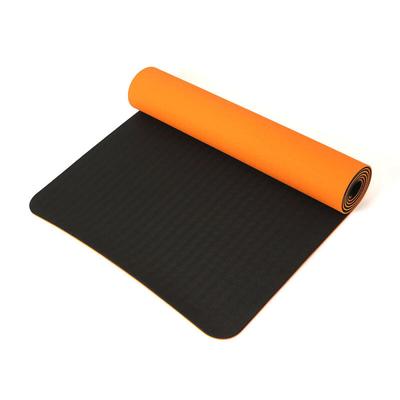 6mm Colored Double-Sided TPE Yoga Mat (Orange)