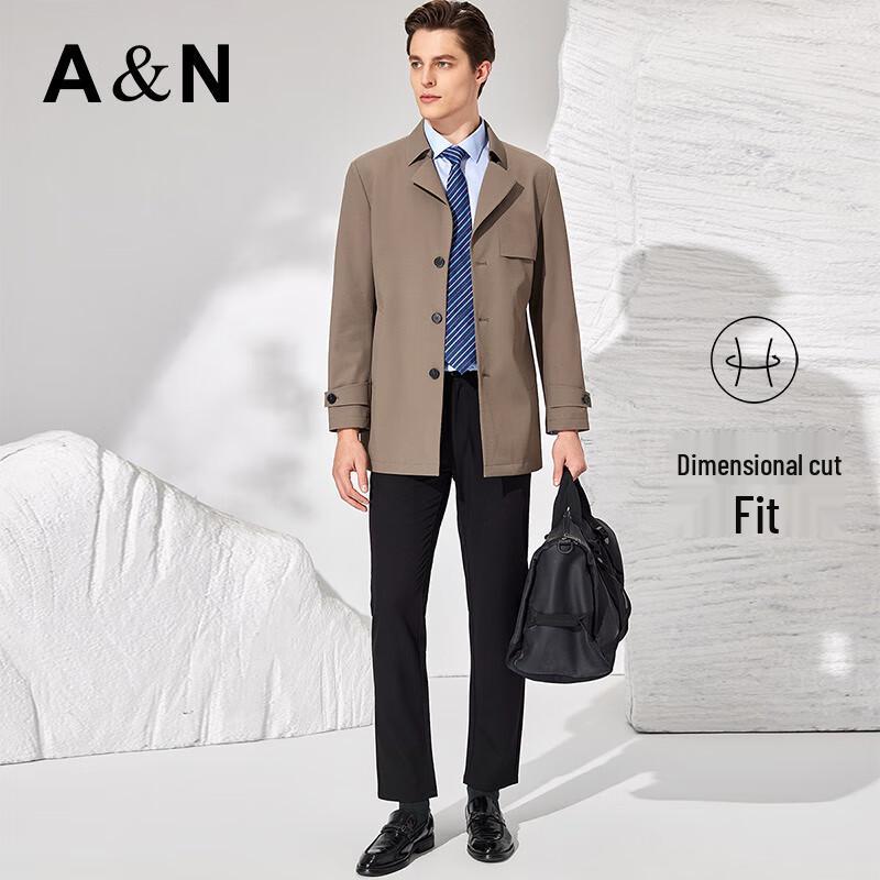 Antonio Men's Silk Blend Mid-Length Trench Coat