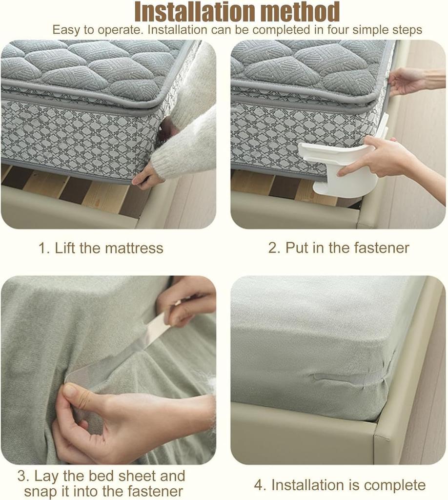 4Pcs Universal Bedsheet Corner Tightener Clips Invisible Bedspread Secure Holder Non-Slip Sheet Holders Secure Bed Sheets Set