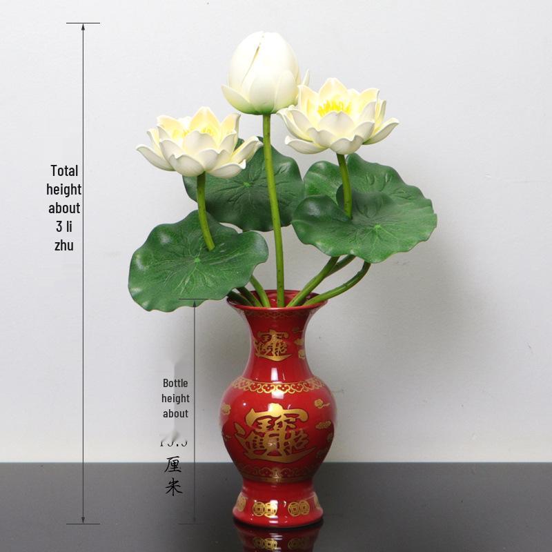 Petites Fleurs Artificielles Décoration Lotus Lys pour Maison & Offrandes à Bouddha