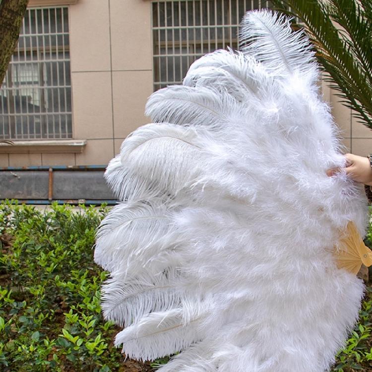 1920s Vintage Feathered Fan Flapper Dance Burlesque Handheld Fan Large Folding Hand Fan Flapper Costume Accessories