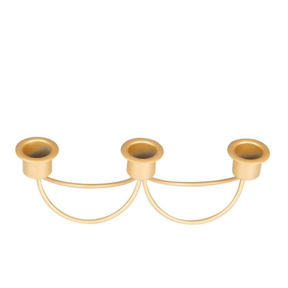 Neuer Vintage Dreiarmiger Kerzenleuchter Minimalistischer Metallkerzenständer Kerzenhalter Partyzubehör