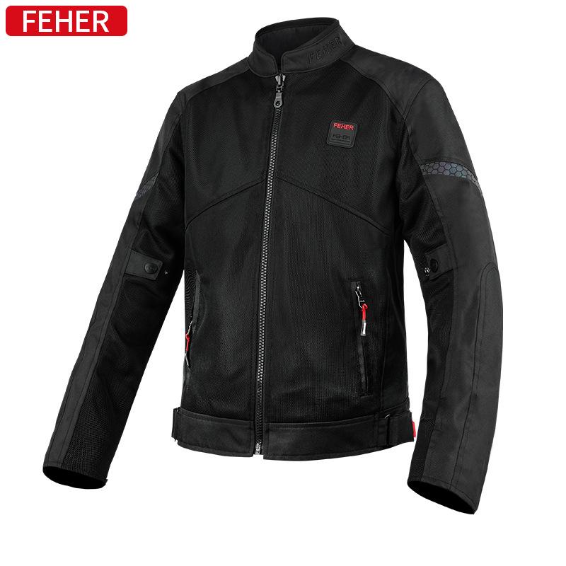 FEHER Summer Mesh Motorcycle Jacket: Breathable, Anti-Fall Riding Suit for Men and Women