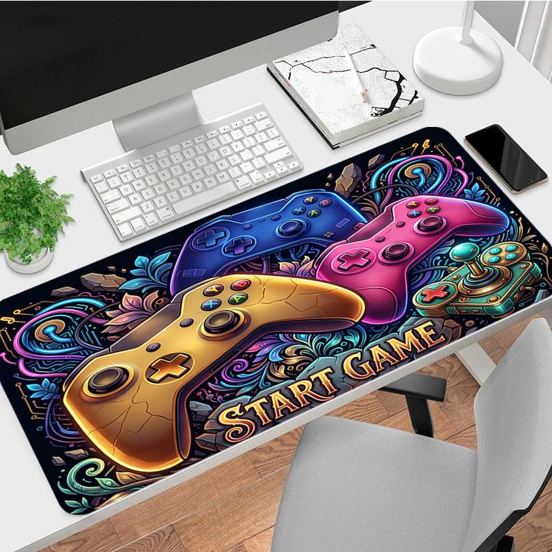 Game Start Xl Gaming Mouse Pad Nonslip Rubber Base Stitched Edge Waterproof Desk Mat For Pc Laptop Gamer Office Computer Accessories C927320