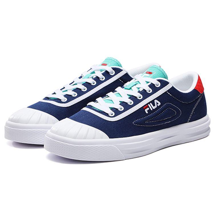 Fila Luke Comfortable Versatile Synthetic Leather Low-Top Canvas Shoes Men Sneakers Dark-Blue F12M226308FBB