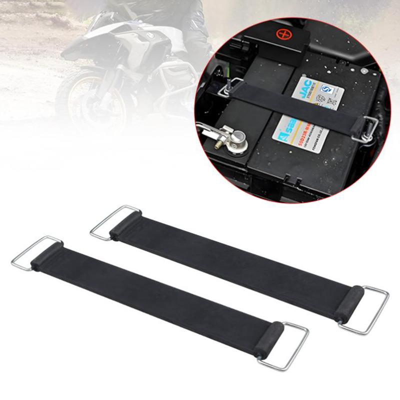 2pcs 18-23cm Motorcycle Rubber Battery Strap Holder Belt For All Motorcycles, Tricycles, Scooters