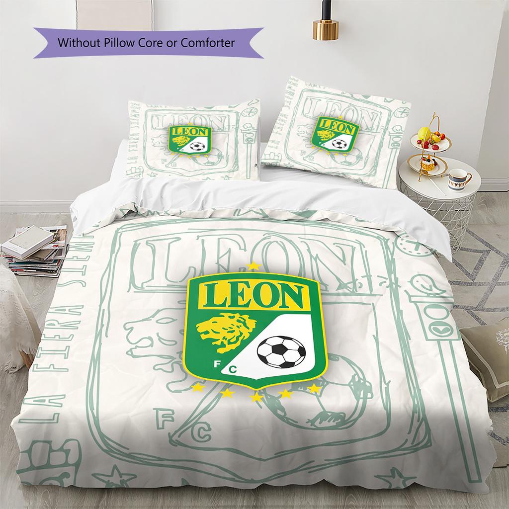 Club León Pattern Bedding Quilt Set Home Decoration Gift (1 * Duvet Cover + 2 * Pillowcase Without Core)