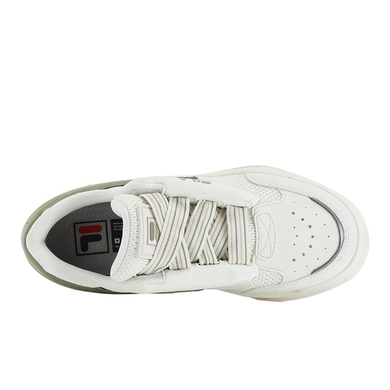 Fila Mix Fabric Synthetic Leather Thick Sole Casual Wear Durable Low Top Skate Shoes Women Sneaker Off-White F12W334201FWW