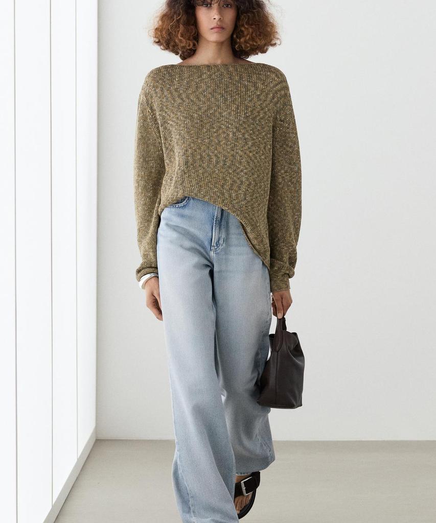 Masimodutti Cotton Boat Neck Sweater