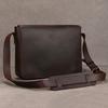 Men's Genuine Leather Shoulder Bag Crazy Horse Leather Crossbody Bag High Quality School bags Leather Messenger Bag for men male