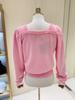 BLUE LABEL Heart Button Point Puff Cardigan