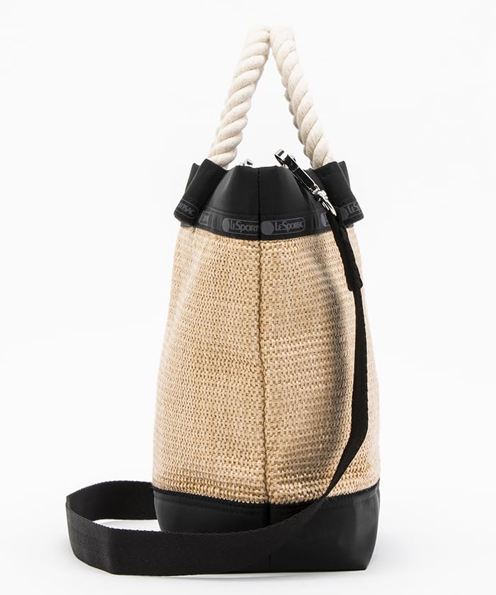LeSportsac Official Shoulder Bag Top Handle Black Raffia Crossbody/1028 Women's