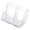 Transparent Acrylic Pen Holder 3 Compartment Large Capacity Students Desktop Storage Organizer for S