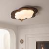 2024 New Led Wood Ceiling Light Bedroom Lamp Creative Cloud Star Living Dining Lamp Home Decor  Retro Walnut Color Lamp Ceiling
