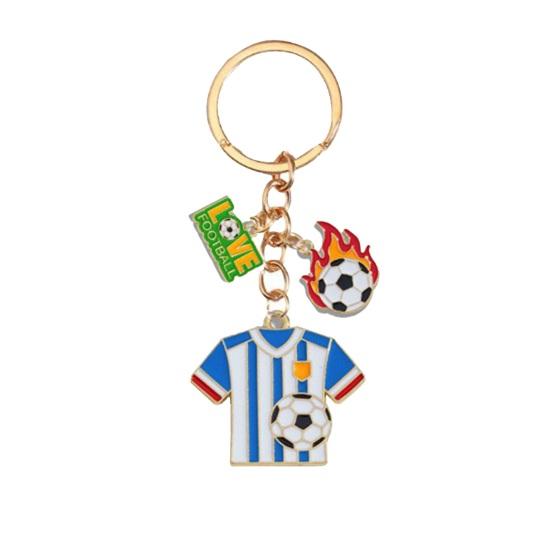 Football Peripheral Keychain, Football Jersey Keychain with Enamel Color, Lightweight Portable Sports Fan Accessory