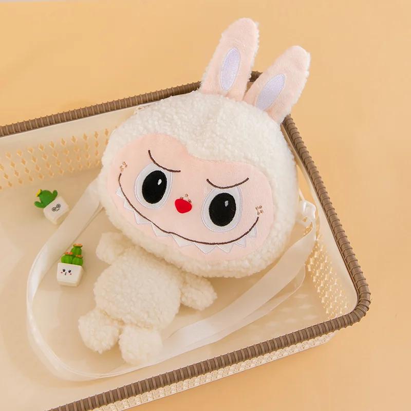 30cm Labubu Shoulder Cartoon Cute Doll Backpack Toy Play Crossbody Pouch Monster Outdoor Travel Bag Christmas Gift