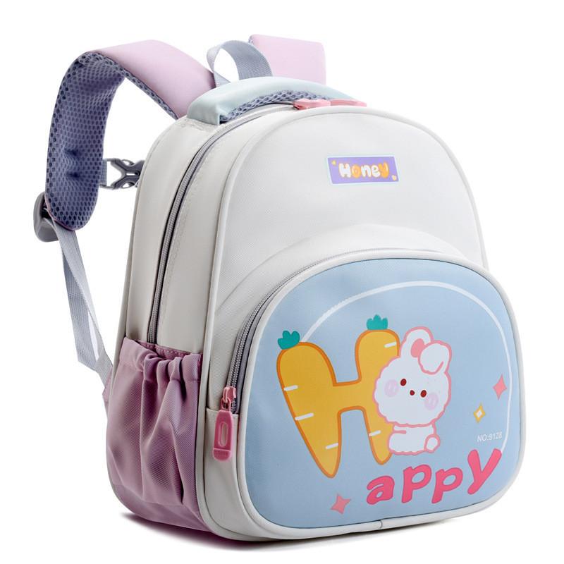 Kids Cartoon Print School Backpack With Breathable Cushion Straps For Preschool Kids