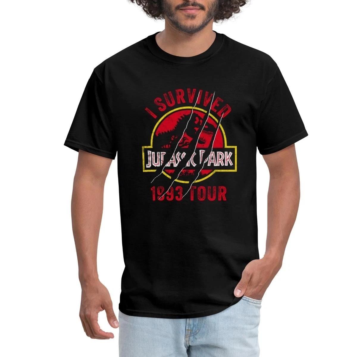 Jurassic Park I Survived 1993 Tour Shirt - Classic Logo T-shirt S-3XL 3XL