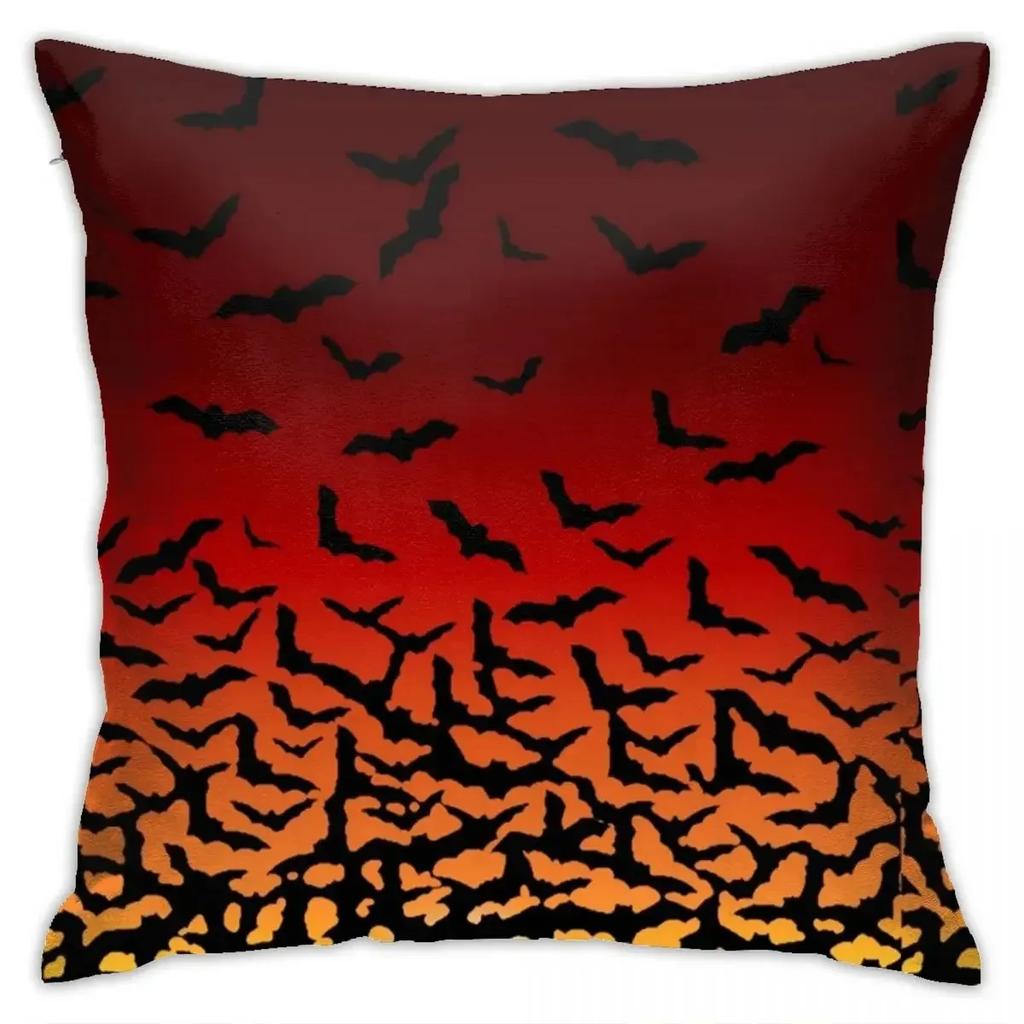 Halloween horror skull pumpkin bat cushion is suitable for home living room sofa bedroom room decoration